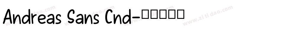 Andreas Sans Cnd字体转换